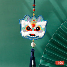 Load image into Gallery viewer, DIY Embroidery Amulet Handcraft DIY Needlework Easy Embroidery Kit Sewing Cloth Material kit Car Pendant
