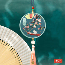 Load image into Gallery viewer, DIY Embroidery Amulet Handcraft DIY Needlework Easy Embroidery Kit Sewing Cloth Material kit Car Pendant
