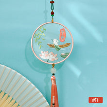 Load image into Gallery viewer, DIY Embroidery Amulet Handcraft DIY Needlework Easy Embroidery Kit Sewing Cloth Material kit Car Pendant
