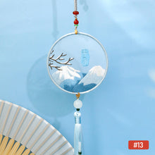 Load image into Gallery viewer, DIY Embroidery Amulet Handcraft DIY Needlework Easy Embroidery Kit Sewing Cloth Material kit Car Pendant

