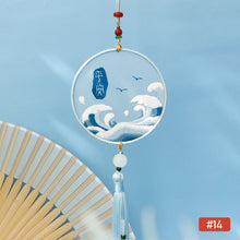 Load image into Gallery viewer, DIY Embroidery Amulet Handcraft DIY Needlework Easy Embroidery Kit Sewing Cloth Material kit Car Pendant
