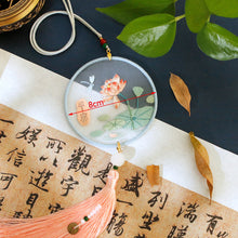 Load image into Gallery viewer, Handmade Embroidered Amulet DIY Needlework Easy Embroidery Kit Sewing Cloth Material kit Car Pendant
