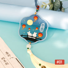 Load image into Gallery viewer, Handmade Embroidered Amulet DIY Needlework Easy Embroidery Kit Sewing Cloth Material kit Car Pendant
