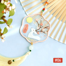 Load image into Gallery viewer, Handmade Embroidered Amulet DIY Needlework Easy Embroidery Kit Sewing Cloth Material kit Car Pendant
