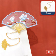 Load image into Gallery viewer, Handmade Embroidered Amulet DIY Needlework Easy Embroidery Kit Sewing Cloth Material kit Bookmarks Pendant
