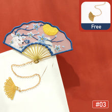 Load image into Gallery viewer, Handmade Embroidered Amulet DIY Needlework Easy Embroidery Kit Sewing Cloth Material kit Bookmarks Pendant
