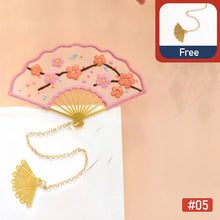 Load image into Gallery viewer, Handmade Embroidered Amulet DIY Needlework Easy Embroidery Kit Sewing Cloth Material kit Bookmarks Pendant

