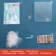 Load image into Gallery viewer, Handmade Embroidered Amulet DIY Needlework Easy Embroidery Kit Sewing Cloth Material kit Dreamcatcher
