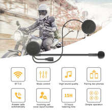 Load image into Gallery viewer, M6 Motorcycle Helmet Headset Motorbike Wireless BT 5.0 Headphones with Mic Supports Automatic Answering Motor Helmet Earphone
