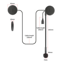 Load image into Gallery viewer, M6 Motorcycle Helmet Headset Motorbike Wireless BT 5.0 Headphones with Mic Supports Automatic Answering Motor Helmet Earphone
