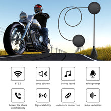 Load image into Gallery viewer, T6 Motorcycle Bluetooth Helmet Headset Wireless Handsfree Earphone Stereo Music Player Helmet Speaker
