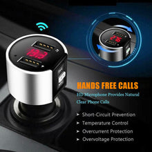 Load image into Gallery viewer, Bluetooth FM Transmitter Audio Aux Modulator Dual USB Fast Car Charger Bluetooth Handsfree Calling Car Kit Car Radio MP3 Player
