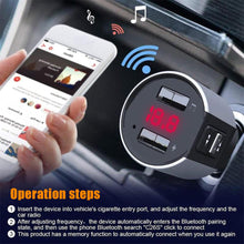Load image into Gallery viewer, Bluetooth FM Transmitter Audio Aux Modulator Dual USB Fast Car Charger Bluetooth Handsfree Calling Car Kit Car Radio MP3 Player
