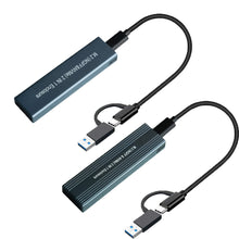 Load image into Gallery viewer, SSD M2 NVMe Case,Dual Protocol M.2 NVME PCIe NGFF SATA M2 SSD Adapter Case HD Externo for 2230 2242 2260 2280 M.2 SSD RTL9210B

