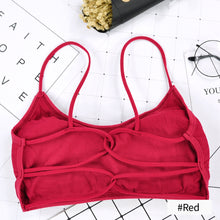 Load image into Gallery viewer, Women Beauty Back Yoga Bra Padded Sports Bra Removable Workout Bra Cross Back Sport Fitness Bra Elastic Thin Shoulder Strap
