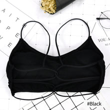 Load image into Gallery viewer, Women Beauty Back Yoga Bra Padded Sports Bra Removable Workout Bra Cross Back Sport Fitness Bra Elastic Thin Shoulder Strap
