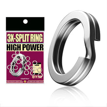 Load image into Gallery viewer, 100pcs Stainless Steel Split Ring Fishing Double Oval Split Ring Solid Ring Accessories For Fishing Hook Snap Lure Swivel
