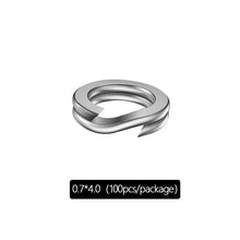 Load image into Gallery viewer, 100pcs Stainless Steel Split Ring Fishing Double Oval Split Ring Solid Ring Accessories For Fishing Hook Snap Lure Swivel
