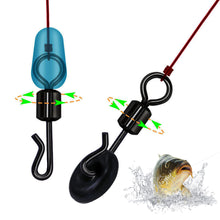 Load image into Gallery viewer, 25/50/100 pcs Bearing Swivel Fishing Connector Q-Shaped Quick Change Swivels For Carp Fishing Terminal Tackle Accessories
