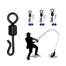 Load image into Gallery viewer, 25/50/100 pcs Bearing Swivel Fishing Connector Q-Shaped Quick Change Swivels For Carp Fishing Terminal Tackle Accessories
