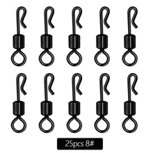 Load image into Gallery viewer, 25/50/100 pcs Bearing Swivel Fishing Connector Q-Shaped Quick Change Swivels For Carp Fishing Terminal Tackle Accessories
