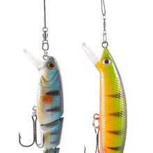 Load image into Gallery viewer, 50/100pcs Bearing Swivel Oval Split Rings Stainless Steel Hooked Snap Rolling Swivel Lure Connector Fishing Accessories
