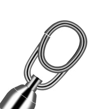 Load image into Gallery viewer, 50/100pcs Bearing Swivel Oval Split Rings Stainless Steel Hooked Snap Rolling Swivel Lure Connector Fishing Accessories
