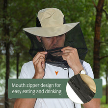 Load image into Gallery viewer, Hike Foldable Mosquito Hat With Hidden Net Mesh Repellent Insect Bee Protection Casual Outdoor Sunscreen Fishing Cap
