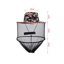 Load image into Gallery viewer, Hike Foldable Mosquito Hat With Hidden Net Mesh Repellent Insect Bee Protection Casual Outdoor Sunscreen Fishing Cap
