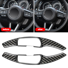 Load image into Gallery viewer, Pair Carbon Fiber Steering Wheel Shift Paddles Extension Shifter Covers Car Accessories for Mazda 3 Axela 6 Atenza CX-5 CX-4
