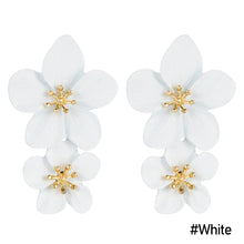 Load image into Gallery viewer, 1 Pair Personality Trend Multicolor Double Layer Flower Stud Earrings Simple Sweet Earrings Women Earrings Jewelry Gifts
