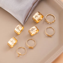 Load image into Gallery viewer, 2pcs/set Creative Personality Flame Dinosaur Punk Couple Ring Simple Open Women Men Couple Ring Jewelry Accessories Gifts
