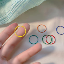 Load image into Gallery viewer, Color Thin Ring Female Summer Fashion All-match Cute Simple Candy Color Fashion Personality Female Wind Tail Ring Jewelry
