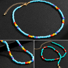 Load image into Gallery viewer, Summer Bohemian Rice Bead Necklace Sweet Handmade Clavicle Choker Fashion Beaded Contrasting Colors Necklace Men Jewelry Gifts

