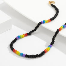 Load image into Gallery viewer, Summer Bohemian Rice Bead Necklace Sweet Handmade Clavicle Choker Fashion Beaded Contrasting Colors Necklace Men Jewelry Gifts
