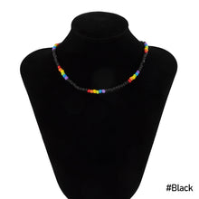 Load image into Gallery viewer, Summer Bohemian Rice Bead Necklace Sweet Handmade Clavicle Choker Fashion Beaded Contrasting Colors Necklace Men Jewelry Gifts
