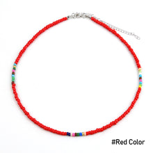 Load image into Gallery viewer, Fashion Summer Bohemian Rice Bead Necklace Sweet Handmade Clavicle Choker Solid Color Beaded Necklace Women Jewelry Gifts
