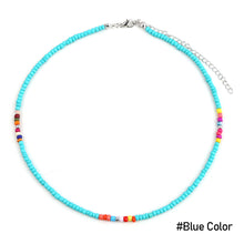 Load image into Gallery viewer, Fashion Summer Bohemian Rice Bead Necklace Sweet Handmade Clavicle Choker Solid Color Beaded Necklace Women Jewelry Gifts
