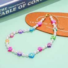 Load image into Gallery viewer, Fashion Bohemian Rice Bead Flower Necklace Sweet Handmade Imitation Pearls Clavicle Choker Beaded Necklace Women Jewelry Gifts
