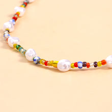 Load image into Gallery viewer, Bohemian Fashion Multicolored Rice Beads Necklace Imitation Pearl Clavicle Choker Beaded Necklace Women Jewelry Gifts
