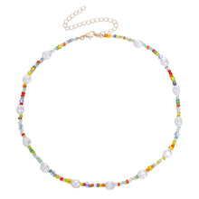 Load image into Gallery viewer, Bohemian Fashion Multicolored Rice Beads Necklace Imitation Pearl Clavicle Choker Beaded Necklace Women Jewelry Gifts
