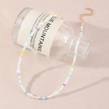 Load image into Gallery viewer, Fashion Sweet Multicolored Rice Bead Necklace Bohemian Imitation Pearl Clavicle Choker Beaded Necklace Women Jewelry Gifts
