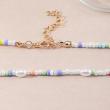 Load image into Gallery viewer, Fashion Sweet Multicolored Rice Bead Necklace Bohemian Imitation Pearl Clavicle Choker Beaded Necklace Women Jewelry Gifts
