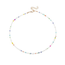 Load image into Gallery viewer, Fashion Sweet Multicolored Rice Bead Necklace Bohemian Imitation Pearl Clavicle Choker Beaded Necklace Women Jewelry Gifts
