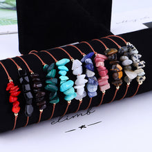 Load image into Gallery viewer, Irregular Broken Stone Woven Wax Thread Bracelet Bohemian Tiger Eye Beach Hand Rope Bracelets Fashion Women Men Jewelry Gifts
