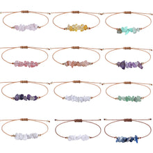 Load image into Gallery viewer, Irregular Broken Stone Woven Wax Thread Bracelet Bohemian Tiger Eye Beach Hand Rope Bracelets Fashion Women Men Jewelry Gifts
