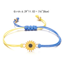 Load image into Gallery viewer, Fashion Couple Contrasting Colors Daisy Bracelets Wrist Chain Bracelets Yellow Blue Creative Romantic Rope Women Men Jewelry Gifts
