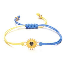 Load image into Gallery viewer, Fashion Couple Contrasting Colors Daisy Bracelets Wrist Chain Bracelets Yellow Blue Creative Romantic Rope Women Men Jewelry Gifts
