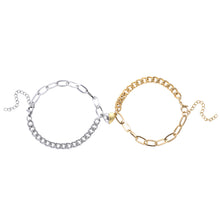 Load image into Gallery viewer, Fashion Couple Splicing Love Heart Magnets Bracelets Punk Wrist Chain Bracelets Creative Romantic Rope Women Men Jewelry Gifts
