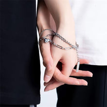 Load image into Gallery viewer, Fashion Titanium Steel Splicing Love Heart Magnet Couple Bracelets Punk Wrist Chain Bracelets Romantic Women Men Jewelry Gifts
